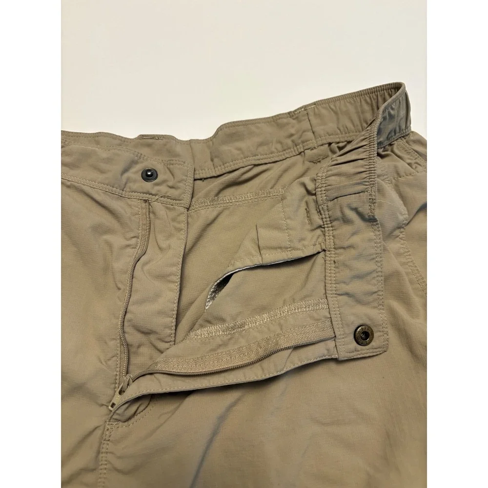 The North Face Cargo Shorts Mens Large Tan Ripstop Hiking Outdoor Utility